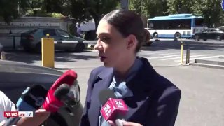 Министр юстиции РА Србуи Галян на брифинге в Конституционном суде, Гюмри