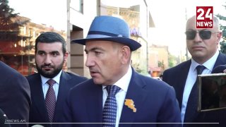 Никол Пашинян на брифинге в Ереване, говорит о судьбе Алена Симоняна