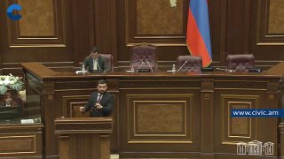 Заседание Национального собрания Армении, депутаты обсуждают закон об избирательных взятках